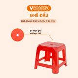  Ghế Đẩu Vuông, Nhựa PP Nguyên Chất, Hàng Cao Cấp - Ghế Đẩu Thấp - Nhựa Vĩ Hưng 