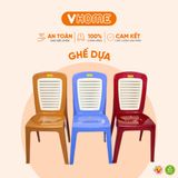  Ghế Nhựa Tựa Lưng Đại 9 Sọc - Chắc Chắn, Dày Dặn, Nhựa PP Chính Phẩm - Nhựa Vĩ Hưng 