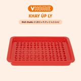  Khay Úp Ly Trái Tim 3 Kích Cỡ, Đa Màu Sắc, Nhựa Chính Phẩm An Toàn Sức Khỏe, Tiện Lợi Vĩ Hưng 