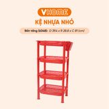  Kệ Nhựa Chữ Nhật Nhỏ - Nhựa Vĩ Hưng - Đa Dạng Màu Sắc, Kệ Lưu Trữ Đẹp, Tiện Dụng Cho Gia Đình 