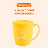  Cốc Nhựa Có Nắp, Chịu Nhiệt Tốt, Màu Sắc Xinh Xắn, Có Quai - Nhựa Vĩ Hưng 