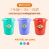  Thùng Nhựa Tròn Có Nắp 120L Nhựa Vĩ Hưng - Đựng Đồ, Lưu Trữ Tiện Lợi 