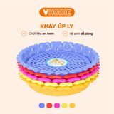  Khay Nhựa Úp Ly Sen 2 Kích Cỡ Màu Sắc Xinh Xắn Vĩ Hưng 