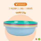  Thau Nhựa 26cm Nhiều Màu Nhựa Chính Phẩm, Không BPA, Bền Đẹp, An Toàn Sức Khỏe, Tiện Lợi Vĩ Hưng 