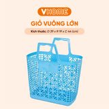  Giỏ Vuông Lớn Vĩ Hưng Đựng Đồ Tiện Lợi - Chất Liệu Nhựa Cao Cấp 