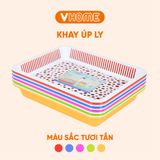  Khay Úp Ly Bi Hình Chữ Nhạt Nhựa Vĩ Hưng 