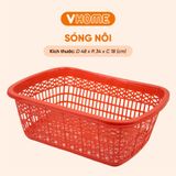  Sóng Nôi Nhựa Hình Chữ Nhật Có Quai Cầm - Nhựa PP Chính Phẩm, Bền Bỉ - Vĩ Hưng 