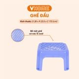  Ghế Đẩu Chữ Nhật, Nhựa PP Nguyên Chất, Hàng Cao Cấp - Ghế Đẩu Thấp - Nhựa Vĩ Hưng 
