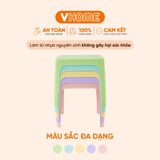  Bàn Trà Chanh Chữ Nhật Nhựa Vĩ Hưng Nhỏ Gọn, Tiện Lợi, Màu Pastel Xinh Xắn 