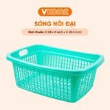  Sóng Nhựa Hình Chữ Nhật Có Quai Cầm - Nhựa PP Chính Phẩm, Bền Bỉ - Vĩ Hưng 