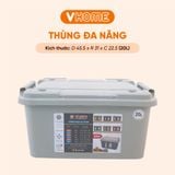  Thùng Nhựa Đa Năng 20L Có Bánh Xe Nhựa VĨ HƯNG 