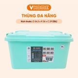  Thùng Nhựa Đa Năng 35L Có Bánh Xe Tiện Lợi - Bền Đẹp - Nhựa Vĩ Hưng 