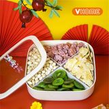  Hộp Mứt Tết Nhựa Vĩ Hưng - Tượng Gấu Dán Nắp, Thiết Kế Hiện Đại 