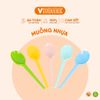  Muỗng Dùng 1 Lần Nhựa Vĩ Hưng 15cm - 100 Cái, Màu Pastel, Nhựa Chính Phẩm, Không BPA, An Toàn Sức Khỏe 