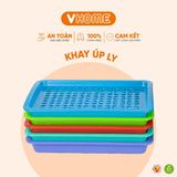  Khay Úp Ly Trái Tim 3 Kích Cỡ, Đa Màu Sắc, Nhựa Chính Phẩm An Toàn Sức Khỏe, Tiện Lợi Vĩ Hưng 