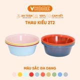  Thau Nhựa 22cm Nhiều Màu Nhựa Chính Phẩm, Không BPA, Bền Đẹp, An Toàn Sức Khỏe, Tiện Lợi Vĩ Hưng 
