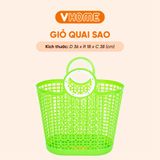  Giỏ Nhựa Nhỏ Quai Sao Đi Chợ Loại Lớn, Màu Sắc Tươi Sáng - Bảo Vệ Sức Khỏe, Không BPA Vĩ Hưng 