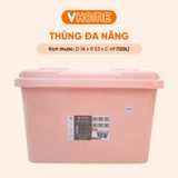  Thùng Nhựa Đựng Đồ Có Bánh Xe 120L Nhựa VĨ HƯNG 