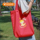  Túi tote Vải Canvas Màu đỏ Rắn rỏi & Tỵ nạnh - Đựng được Laptop 15 inches - Tiện lợi & Dày dặn 