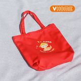  Túi tote Vải Canvas Màu đỏ Rắn rỏi & Tỵ nạnh - Đựng được Laptop 15 inches - Tiện lợi & Dày dặn 
