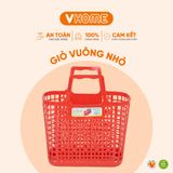  Giỏ Nhựa Vuông Nhỏ Đi Chợ Loại Lớn, Màu Sắc Tươi Sáng - Không BPA, An Toàn Cho Sức Khỏe - Vĩ Hưng 