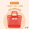  Giỏ Nhựa Vuông Nhỏ Đi Chợ Loại Lớn, Màu Sắc Tươi Sáng - Không BPA, An Toàn Cho Sức Khỏe - Vĩ Hưng 