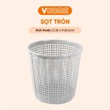  Sọt Rác Tròn Nhỏ Gọn Siêu Tiện Lợi, Màu Sắc Xinh Xắn, Chất Liệu Nhựa Bền Đẹp - Nhựa Vĩ Hưng 