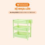  Kệ Nhựa Chữ Nhật Lớn - Nhựa Vĩ Hưng - Đa Dạng Màu Sắc, Kệ Để Đồ Chất Lượng Cao, Tiết Kiệm Diện Tích 
