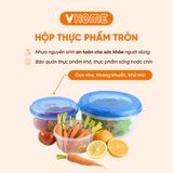  BỘ 3 Hộp Bảo Quản Thực Phẩm Đựng Thức Ăn, sử dụng lò vi sóng, an toàn sức khỏe VĨ HƯNG 
