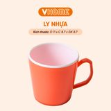  Cốc Chịu Nhiệt Tốt, 2 Màu, Màu Sắc Xinh Xắn, Có Quai Cầm Tiện Lợi - Nhựa Vĩ Hưng 