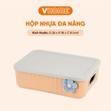  Hộp Nhựa Đựng Đồ Đa Năng - Màu Pastel Xinh Xắn, Có Quai Cầm Tiện Lợi - Nhựa Vĩ Hưng 