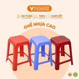  Ghế Nhựa Cao Bông - Chắc Chắn, Dày Dặn, Nhựa Chính Phẩm Bền Đẹp - Nhựa Vĩ Hưng 