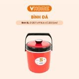  Thùng Đá Nhựa Tròn Giữ Nhiệt Hưng Thuận Lợi - 2L, 3L, 5L - Cao Cấp, Bền Bỉ 
