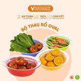  Bộ Thau Rổ Cao Cấp Chắc Chắn, Gọn Gàng, An Toàn 25.5cm - Nhựa Vĩ Hưng 