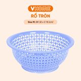  Rổ Nhựa Bông Tròn Nhiều Màu, Chất Lượng Cao, Nhựa Chính Phẩm - Nhựa Vĩ Hưng 