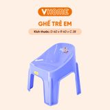  Ghế Nhựa Cao Cấp Cho Bé Trẻ Em Mầm Non, Mẫu Giáo, Tiểu Học - Nhựa Vĩ Hưng 