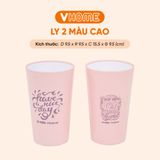  Ly 2 Màu Cao Nhựa Chính Phẩm, Không BPA, An Toàn Sức Khỏe, Bền Đẹp, Tiện Lợi Vĩ Hưng 