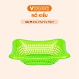  Rổ Nhựa Kiểu Nhật, Màu Sắc Đa Dạng, Cao Cấp Nhựa Vĩ Hưng 