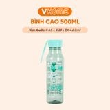  Bình Nước Thể Thao 500ml, Nhựa Chính Phẩm, Không BPA, An Toàn Sức Khỏe - Nhựa Vĩ Hưng 