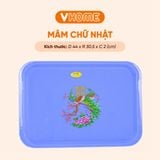  Mâm Khay Cơm Truyền Thống Việt Nam - Nhựa Bền Đẹp, Hình Chữ Nhật - Nhựa Vĩ Hưng 