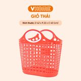  Giỏ Xách Thái Đại Quai, Nhựa PP Đi Chợ Loại Lớn, Màu Sắc Tươi Sáng - Bảo Vệ Sức Khỏe, Không BPA Vĩ Hưng 