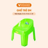  Ghế Nhựa Cao Cấp Cho Bé Trẻ Em Mầm Non, Mẫu Giáo, Tiểu Học - Nhựa Vĩ Hưng 