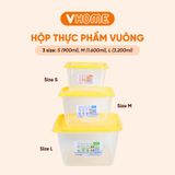 Hộp Bảo Quản Thực Phẩm, Đựng Thức Ăn 900ml 1600ml 3200ml - Nhựa Vĩ Hưng 