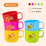  Ly Nhựa Uống Nước Có Quai Cầm, Nhiều Màu Sắc, Chất Lượng Cao - Nhựa Bền Đẹp - Nhựa Vĩ Hưng 