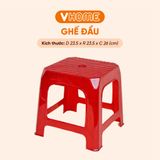  Ghế Lùn Nhựa Sọc Mới, Chắc Chắn, Ngồi Trà Đá Vỉa Hè - Nhựa Vĩ Hưng 