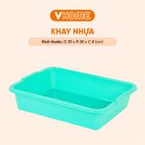  Khay Nhựa Thạch Dừa 35x28x8cm - Bền Đẹp, Đa Dụng, Chất Lượng Cao - Nhựa Vĩ Hưng 