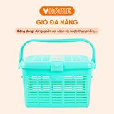  Giỏ Quai Giữa, Giúp Đựng Đồ Chơi, Quần Áo, Sách Vở, Đồ Đi Sanh Cho Mẹ Nhựa VĨ HƯNG 