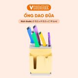  Hộp Cắm Dao Kéo Đũa Đa Năng, Màu Pastel, Tiện Lợi - Có Thể Tháo Rời, Nhựa Vĩ Hưng 