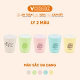  Ly 2 Màu Nhựa Chính Phẩm, Không BPA, An Toàn Sức Khỏe, Bền Đẹp, Tiện Lợi Vĩ Hưng 