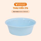  Thau Nhựa 26cm Nhiều Màu Nhựa Chính Phẩm, Không BPA, Bền Đẹp, An Toàn Sức Khỏe, Tiện Lợi Vĩ Hưng 